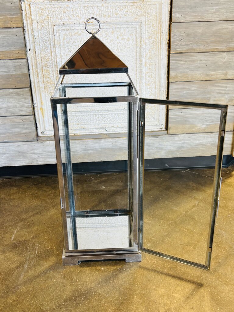 Metal/Glass Lantern 29"H
