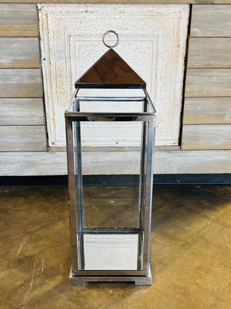Metal/Glass Lantern 29"H