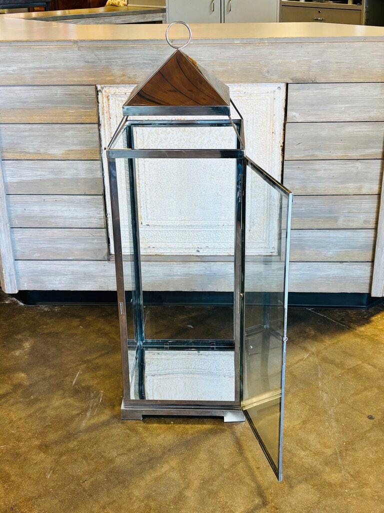 Metal/Glass Lantern 42"H