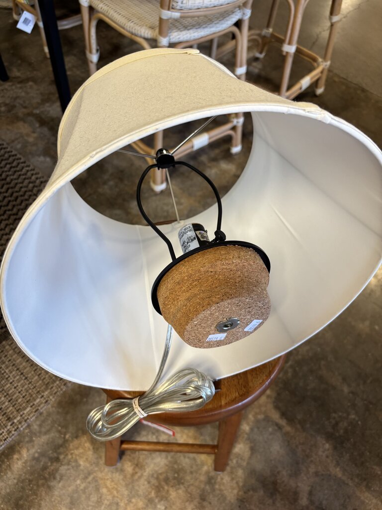 Recycled Glass Base Lamp with Rocks