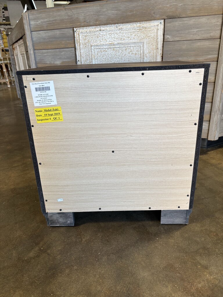 Two Drawer Nightstand 23.5 X 16 X 24