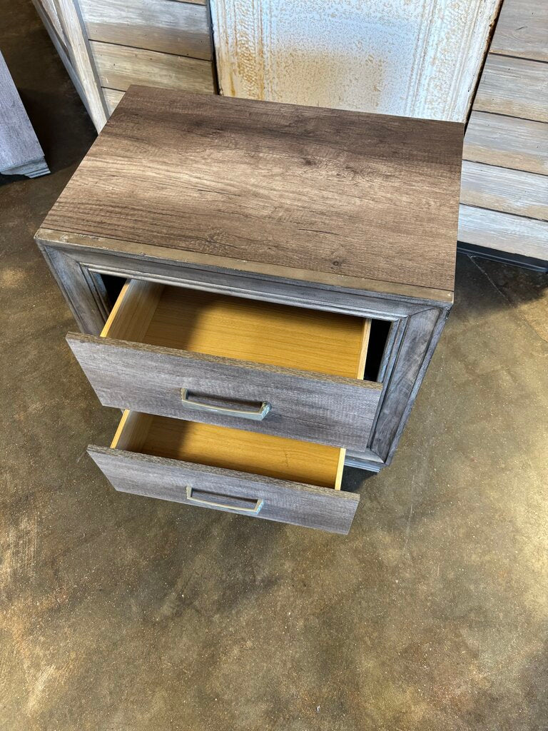 Two Drawer Nightstand 23.5 X 16 X 24