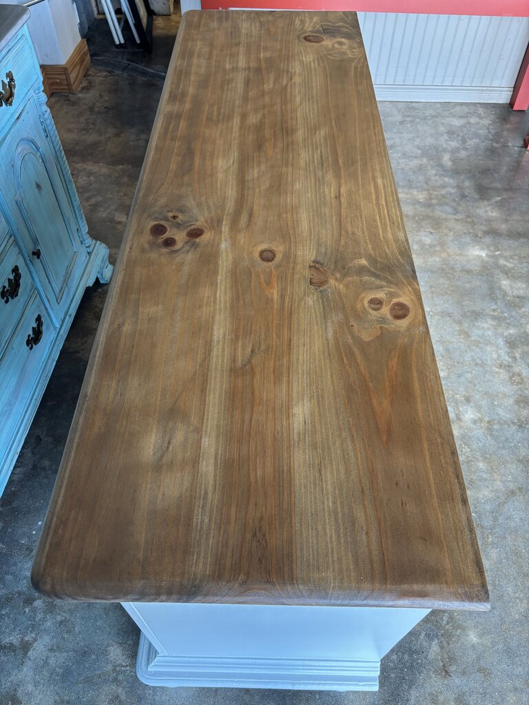 Painted 7 Drawer Dresser 64 X 20 X 32.5