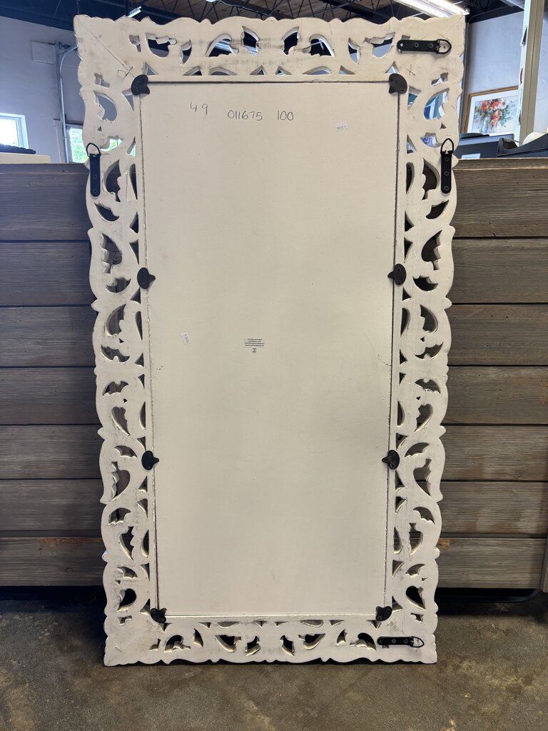 Wood Scroll Mirror 26.25 X 48