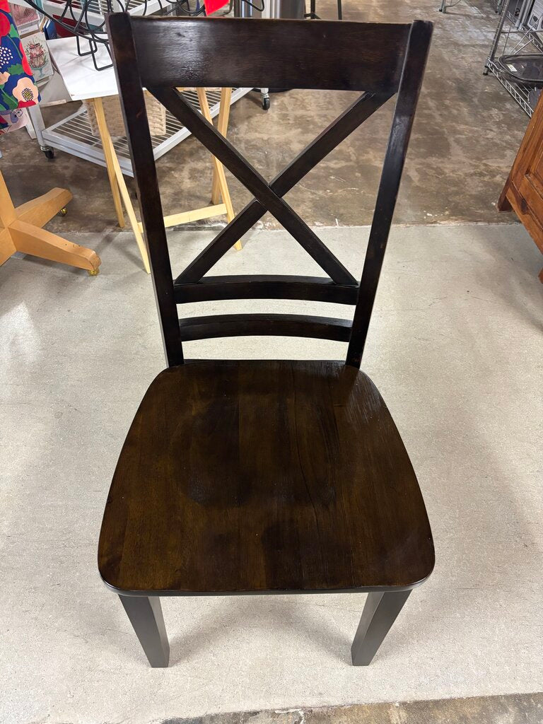 Cross Back Wood Dining Chair