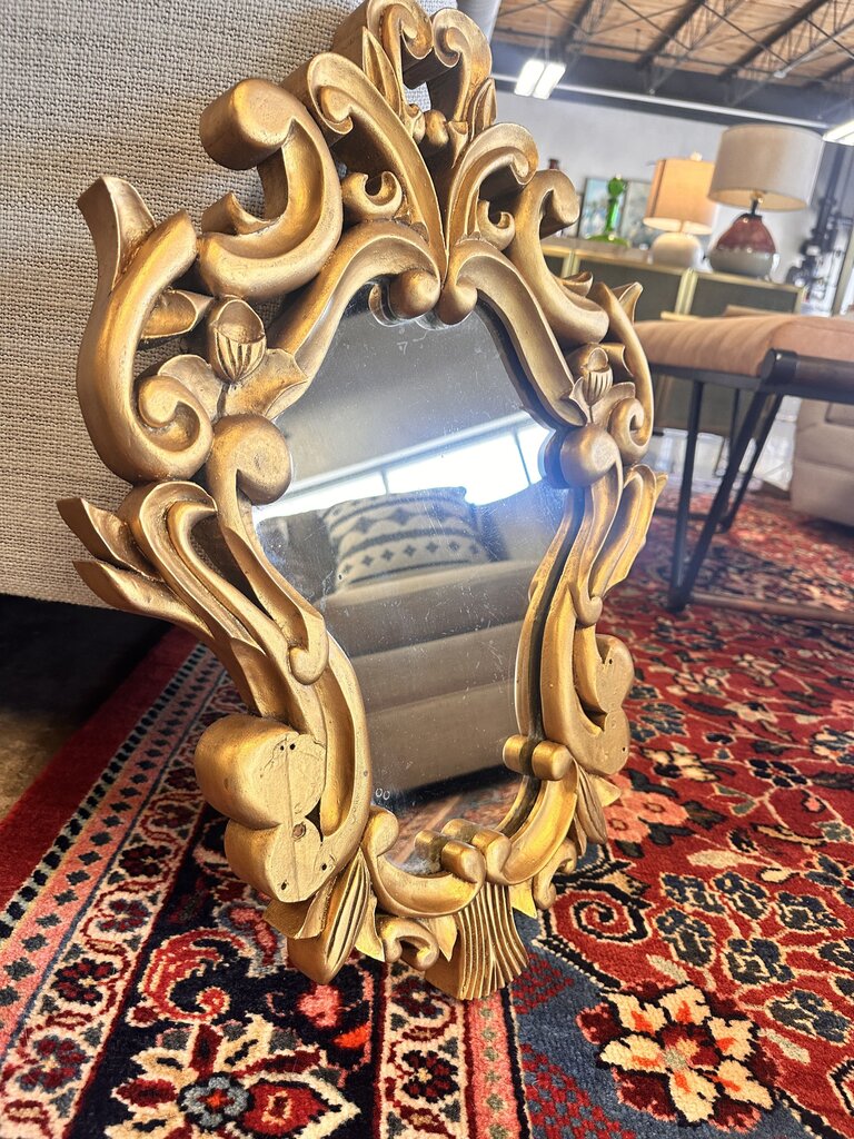 Handcarved Baroque Gold Mirror