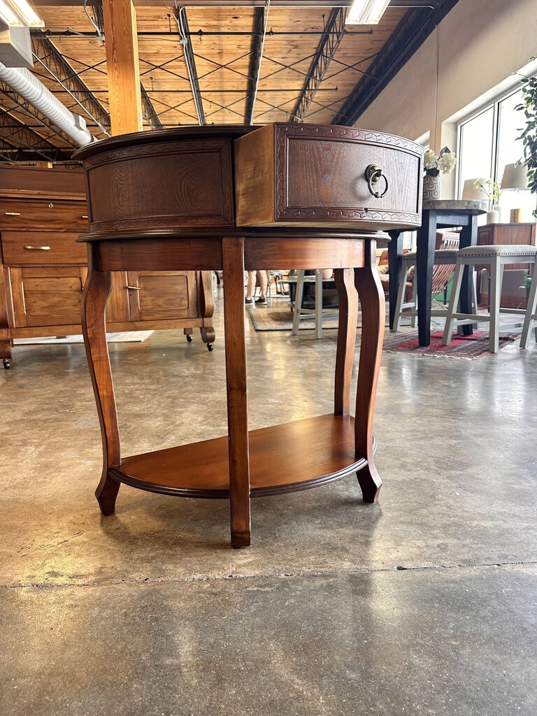 2 Piece Curved Vintage Cherry Table