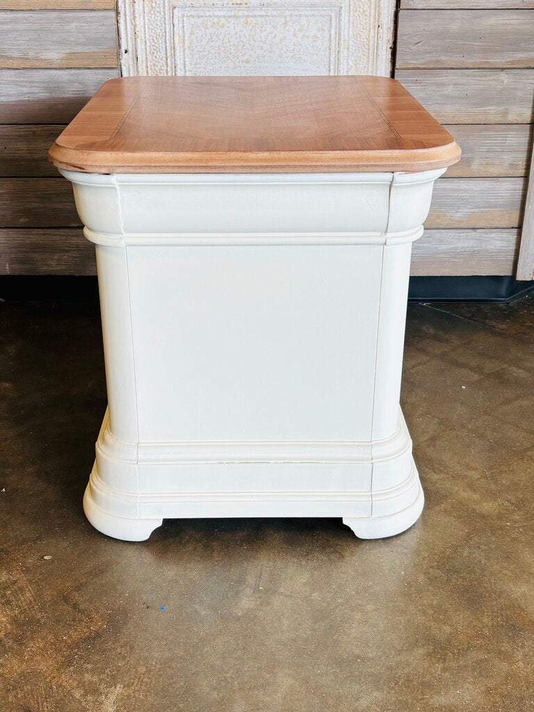 Wood Natural & Painted End Table