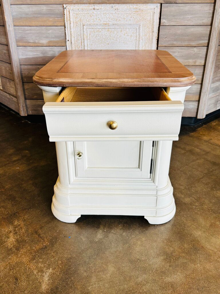 Wood Natural & Painted End Table