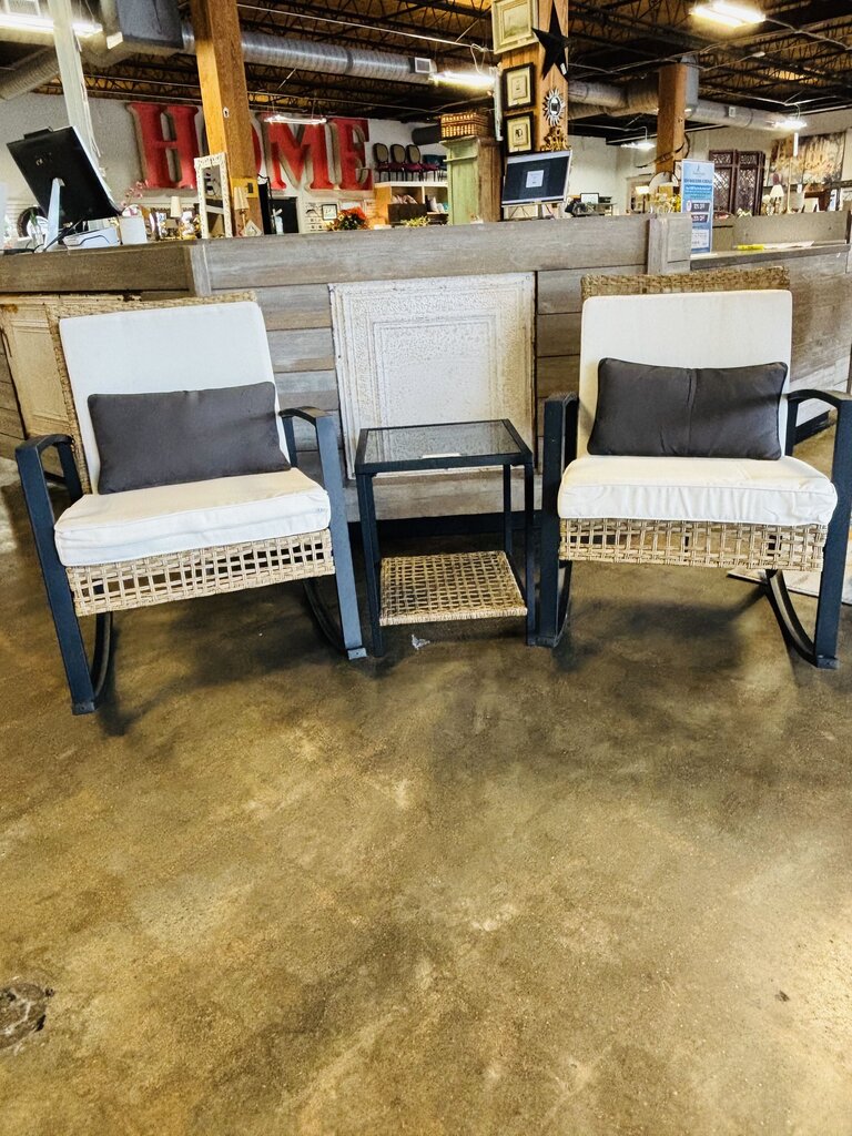 Set 3 Outdoor Bistro Rocker Set