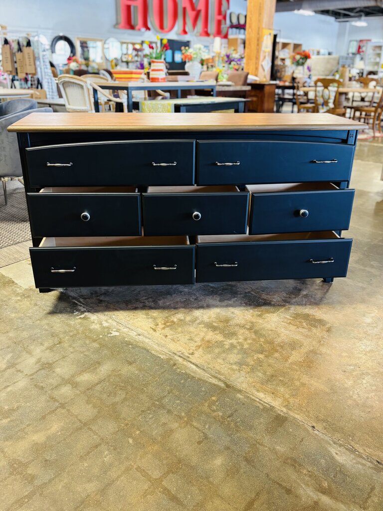 Painted 7 Drawer Dresser 63.75 X 18.25 X 33