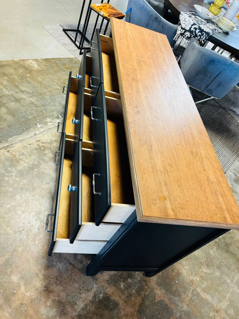 Painted 7 Drawer Dresser 63.75 X 18.25 X 33