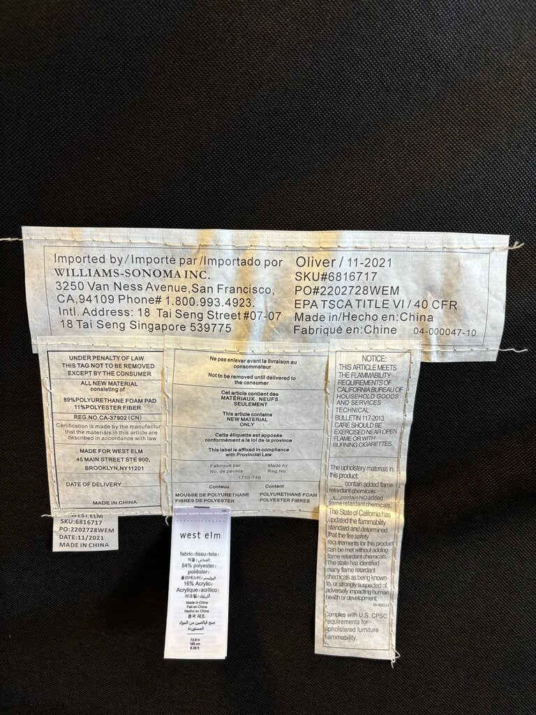 Oliver 72" L Sofa
