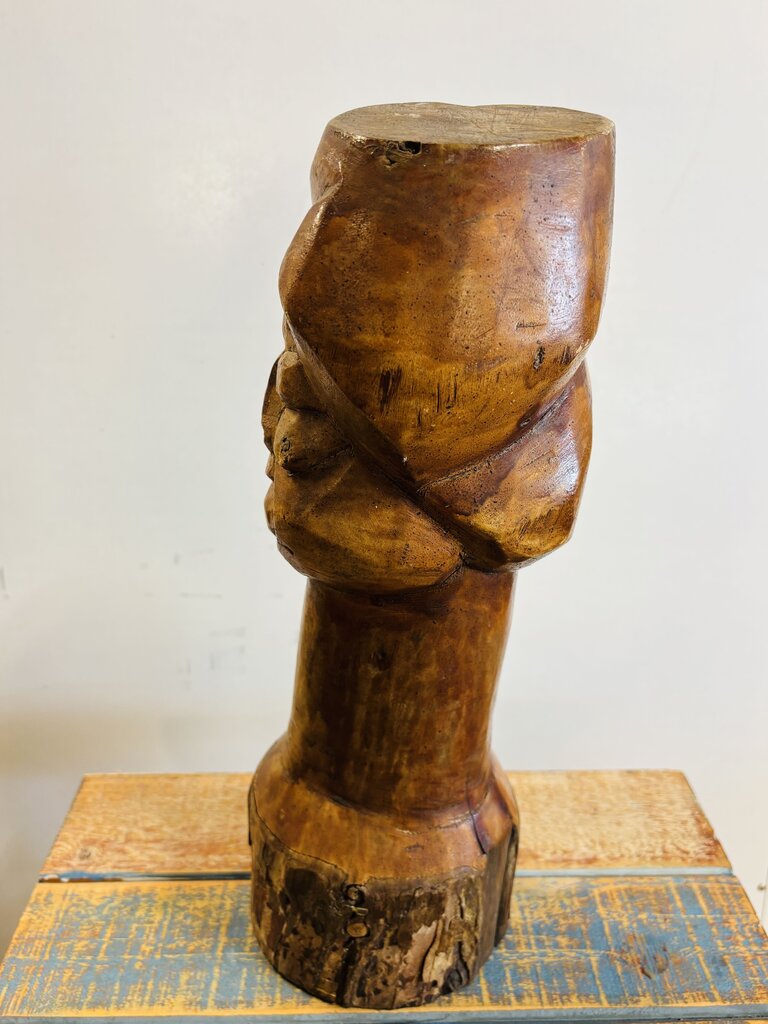 Hand Carved Wood Art Statue