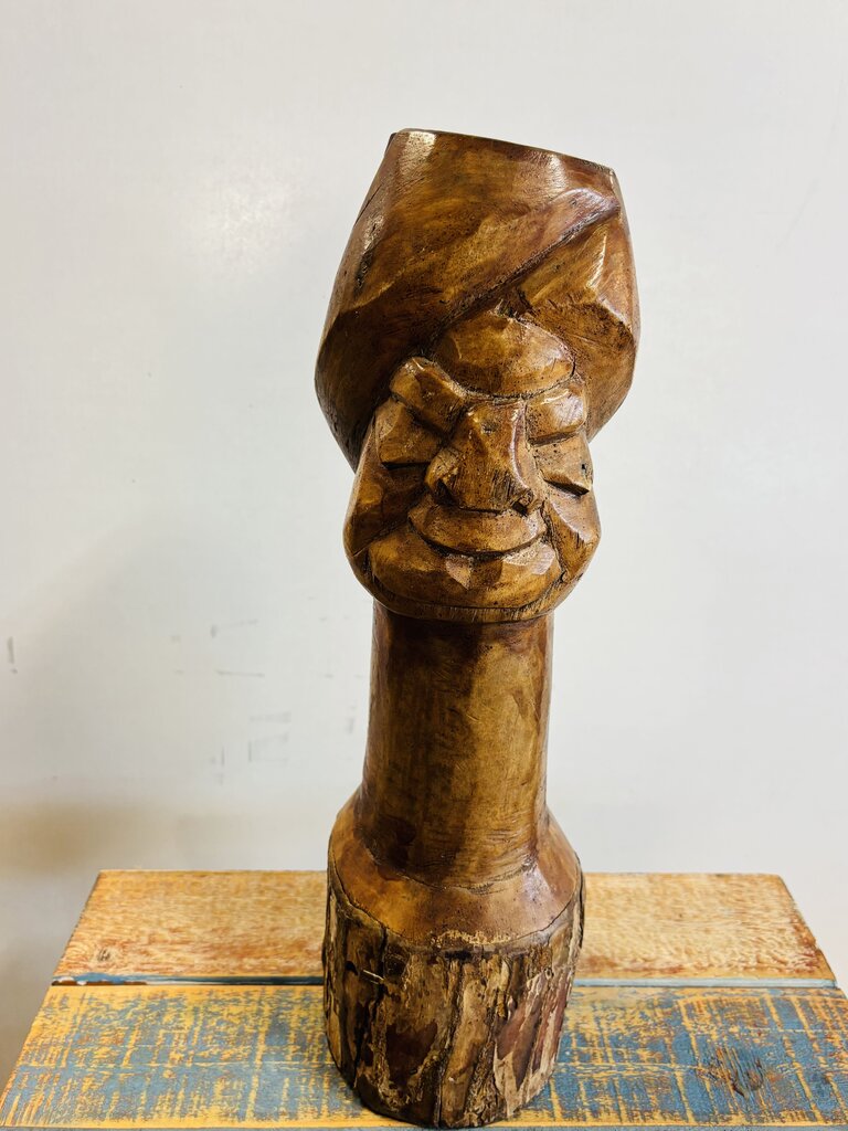 Hand Carved Wood Art Statue