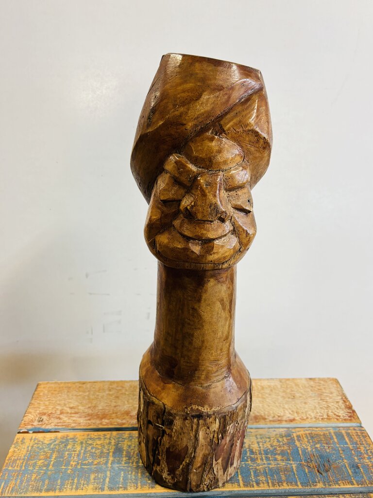 Hand Carved Wood Art Statue