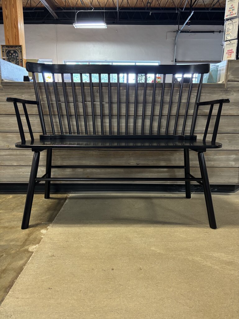 Spindleback Wood Loveseat