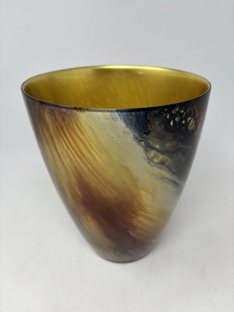 Deco Abstract Swirl Marble Like Vase