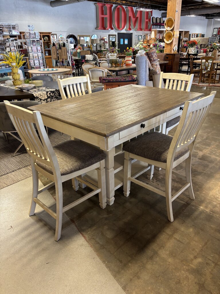 Counter Height Dining Table with 4 Chairs
