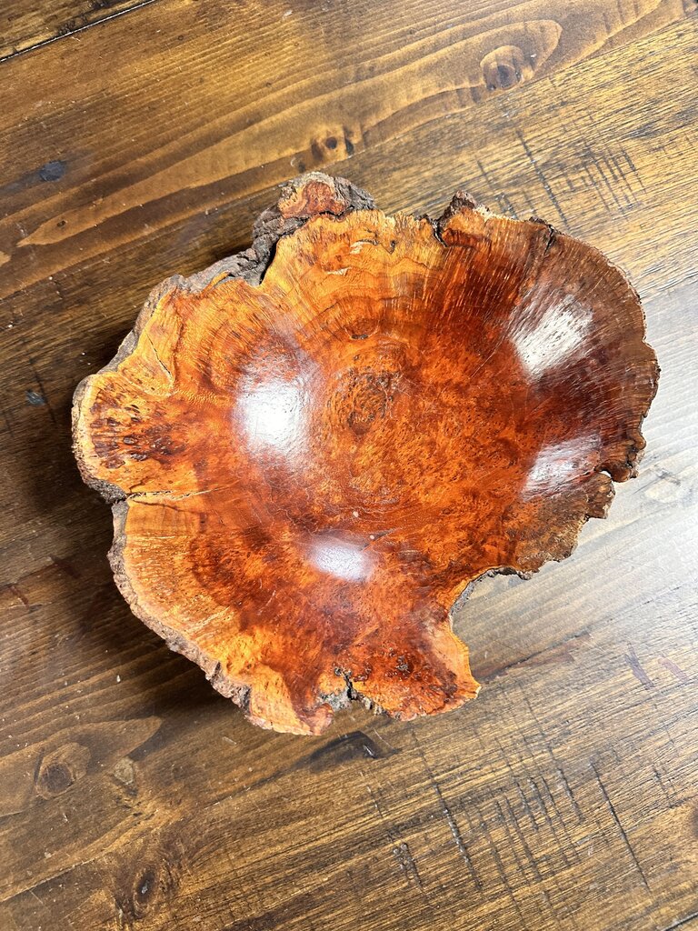 Signed Wood Accent Bowl