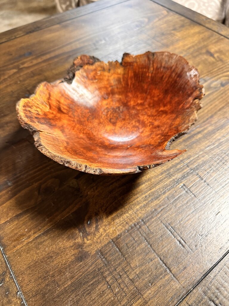 Signed Wood Accent Bowl