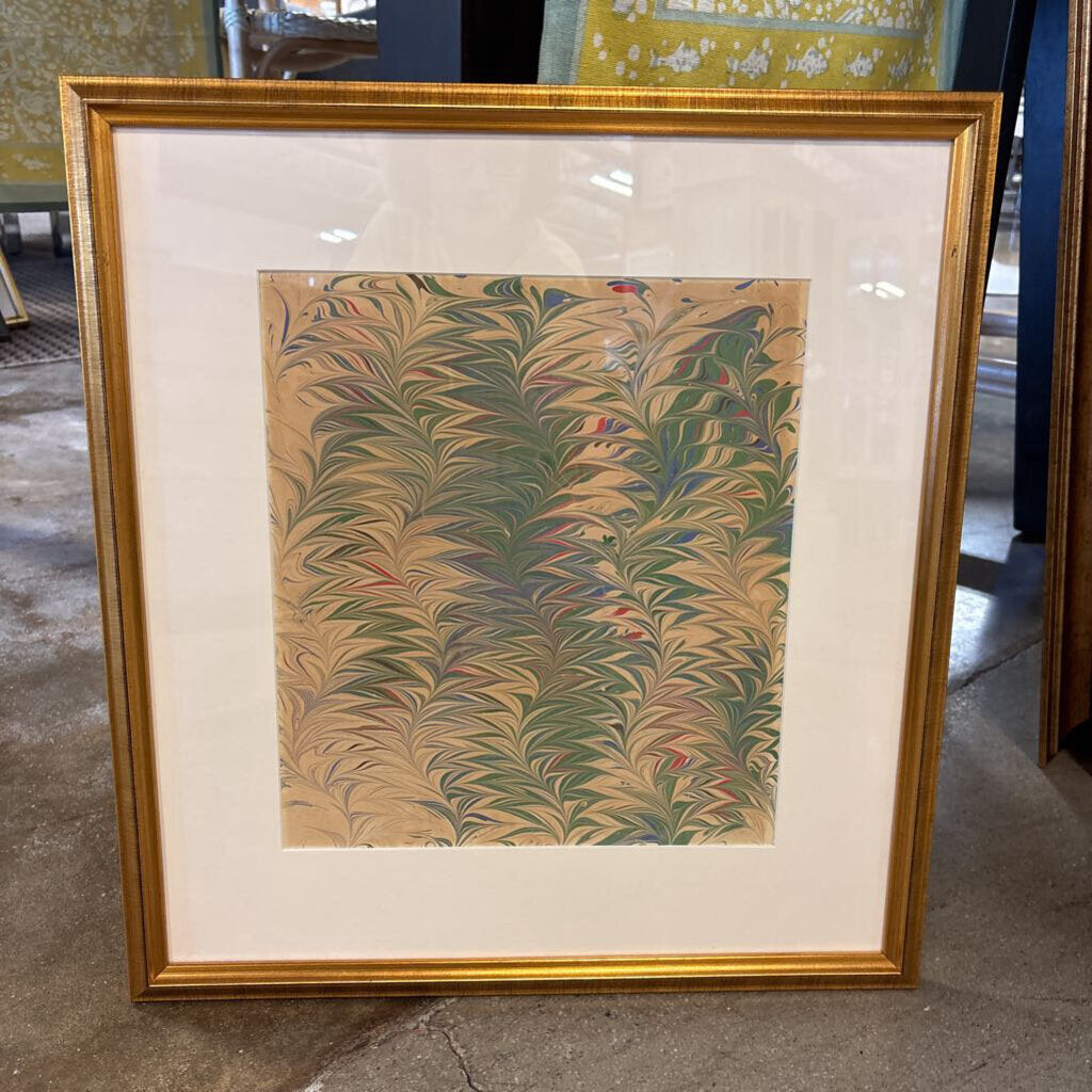 Fern & Feather Marble Art 19 X 21.5