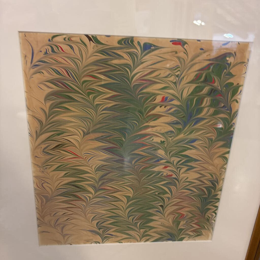 Fern & Feather Marble Art 19 X 21.5