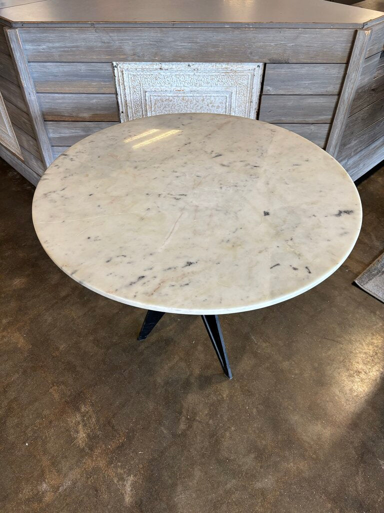 Adjustable Marble Top Table Metal Base