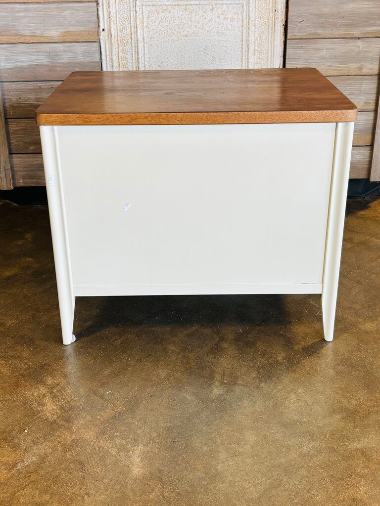2 Door Painted Natural Top Cabinet