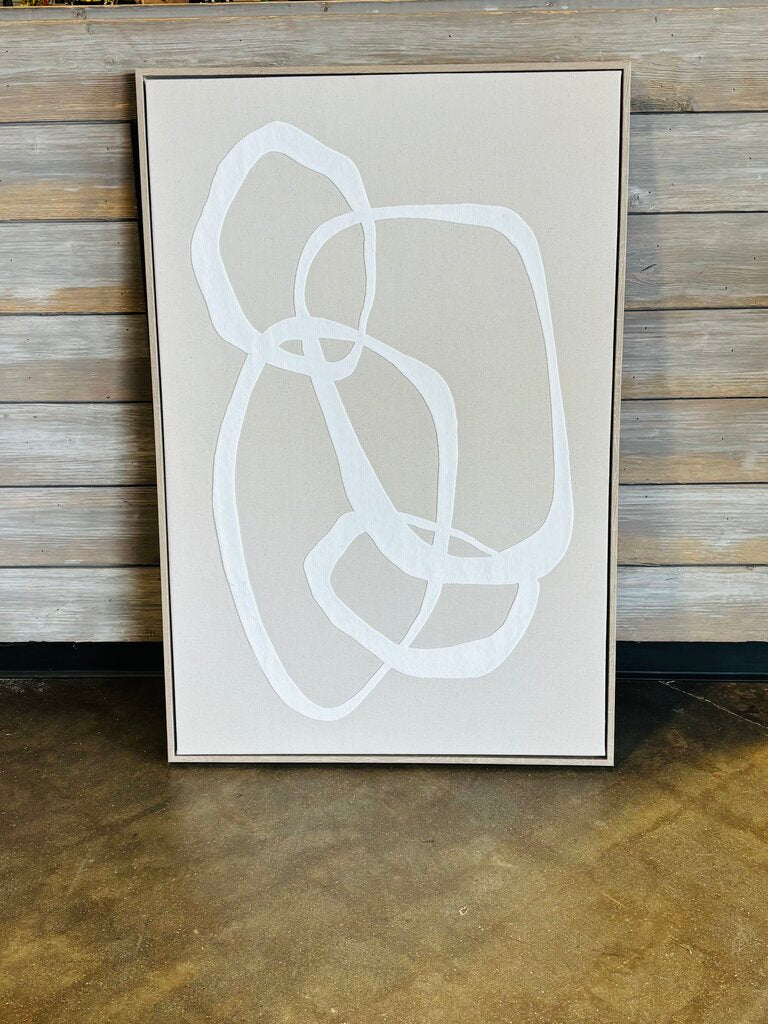 Swirl Fabric Framed Art