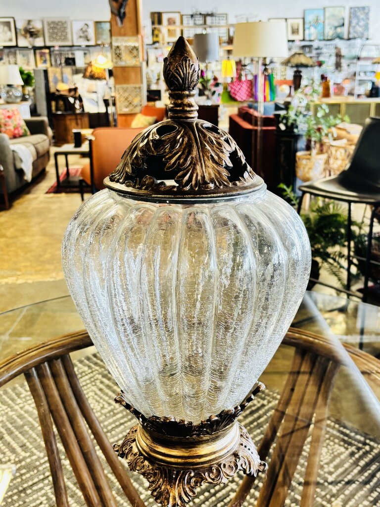 Large Lidded Glass Jar