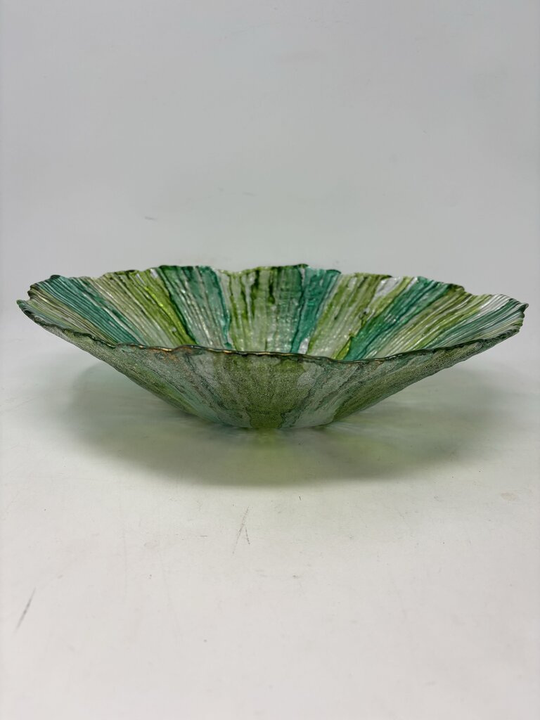 Glass Scalloped Edge Deco Bowl