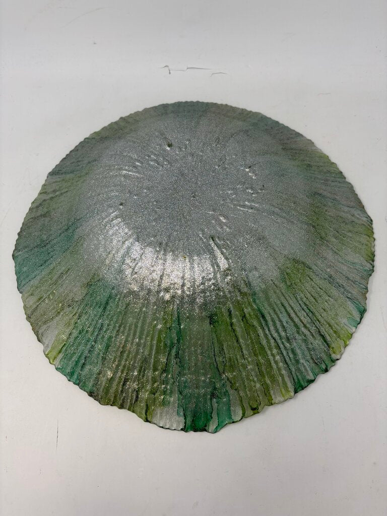 Glass Scalloped Edge Deco Bowl
