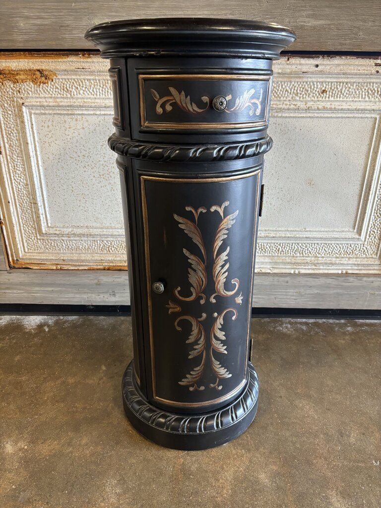 Round Accent Storage Table 14.5"R 33"H