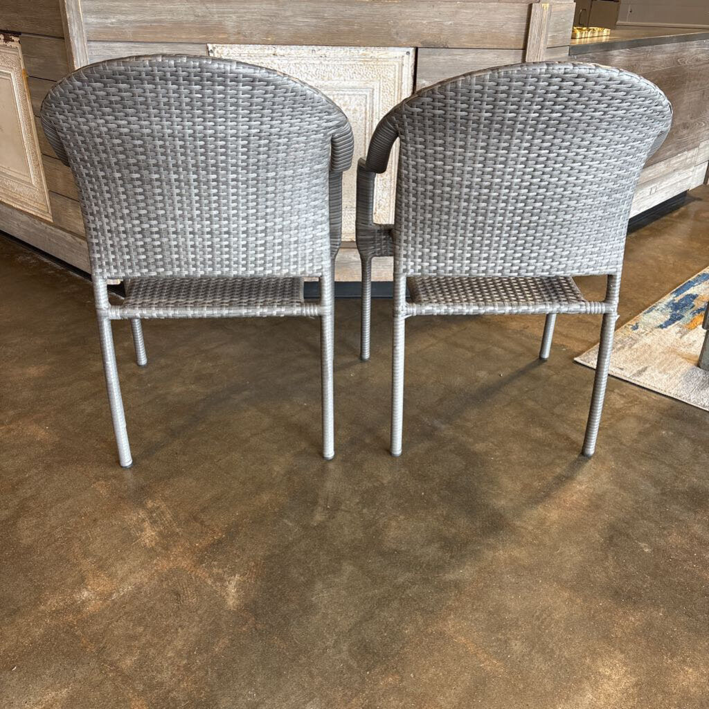 Faux Woven Wicker Patio Chairs