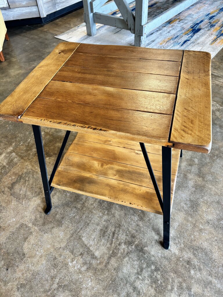 Wood/Metal Accent Table 24 X 19.25 X 23.5