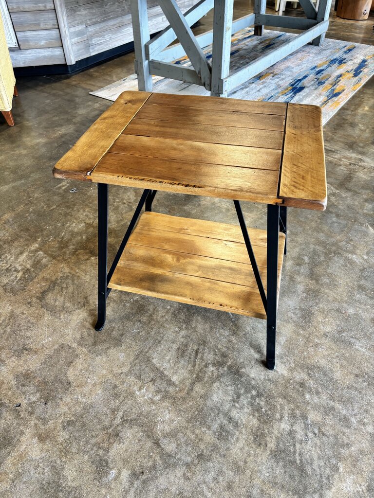 Wood/Metal Accent Table 24 X 19.25 X 23.5