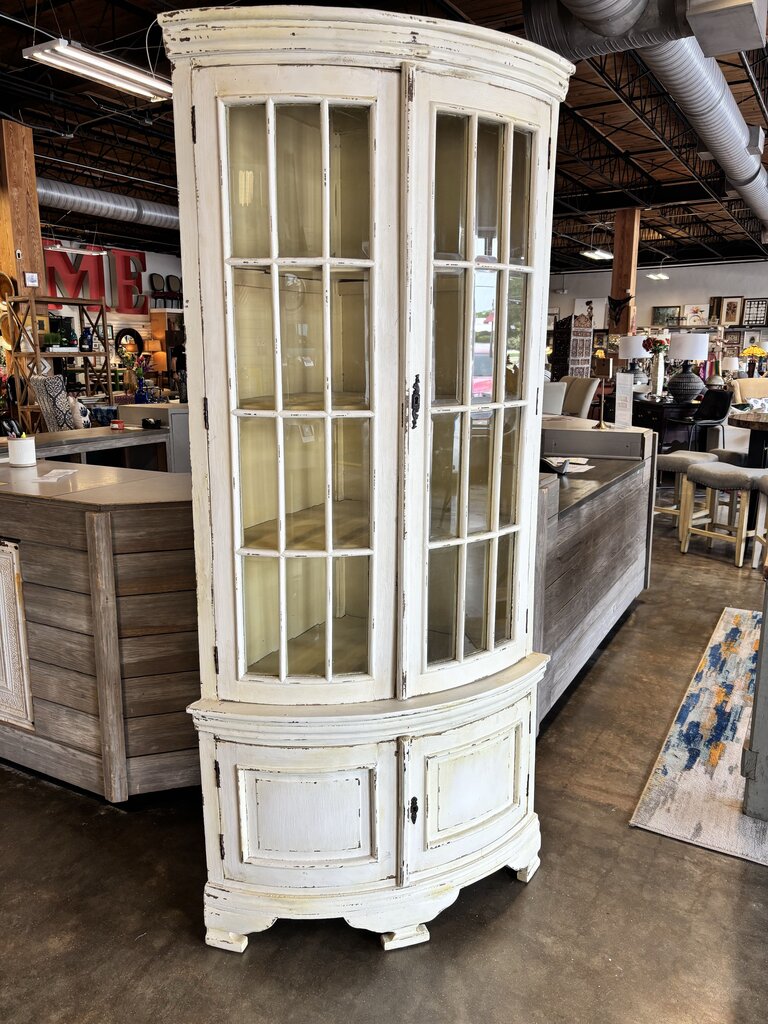 Shabby Chic 4 Door Corner Cabinet