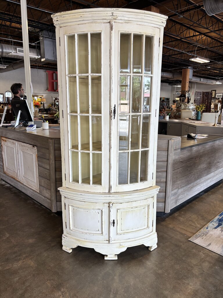 Shabby Chic 4 Door Corner Cabinet