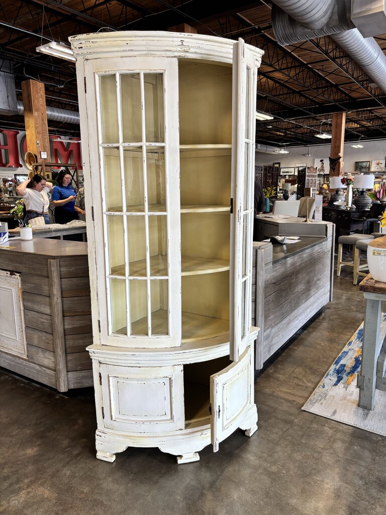 Shabby Chic 4 Door Corner Cabinet