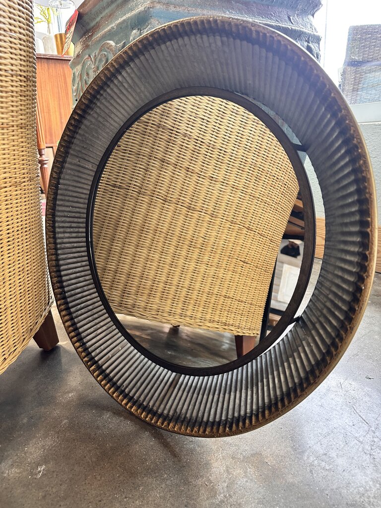 Galvanized & Gold Metal Mirror