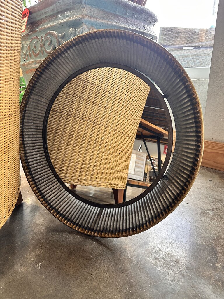 Galvanized & Gold Metal Mirror