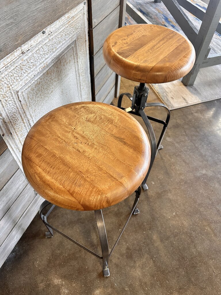 Set 2 Metal & Wood Adjustable