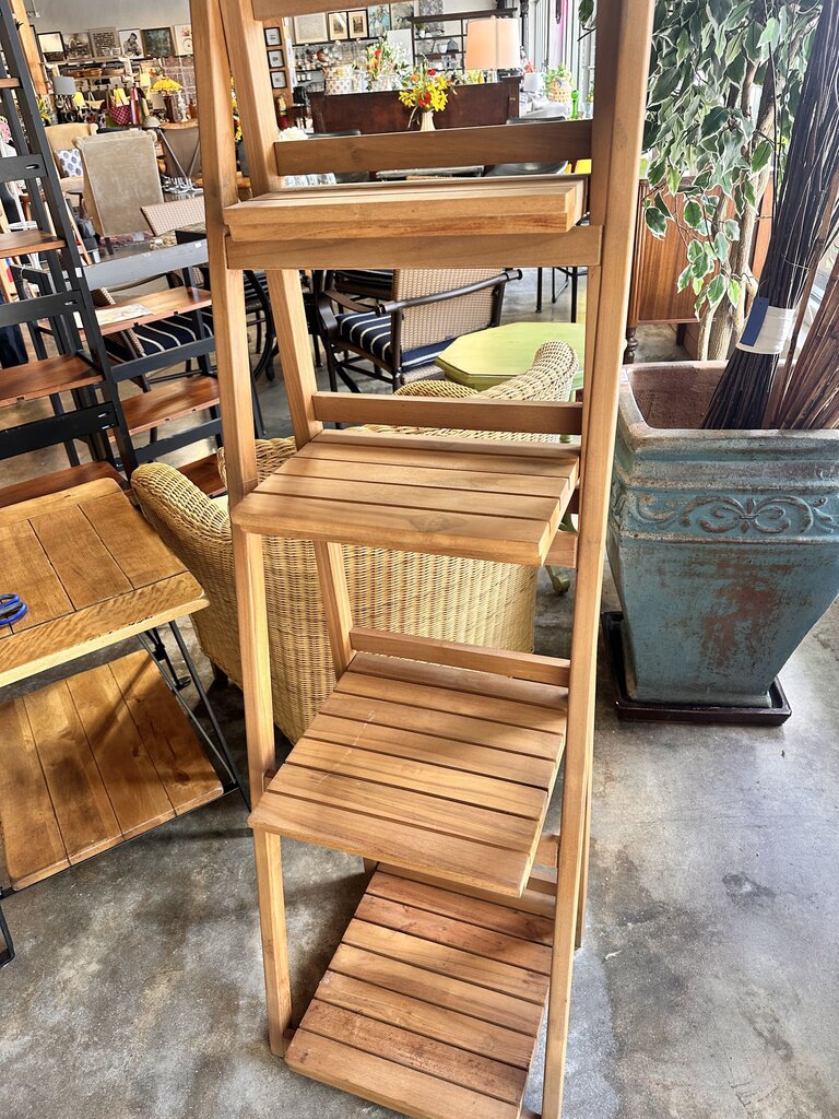 Wood Folding 4 Tier Shelf