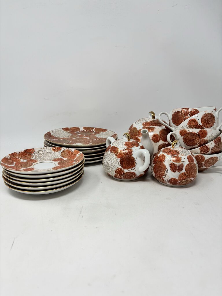 Porcelain Japanese Teapot Set 21 PC