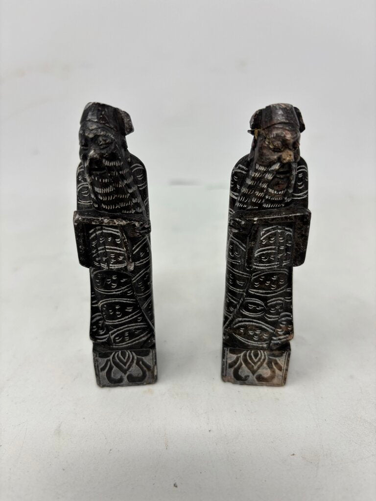 Asian Soapstone Wise Men Pair