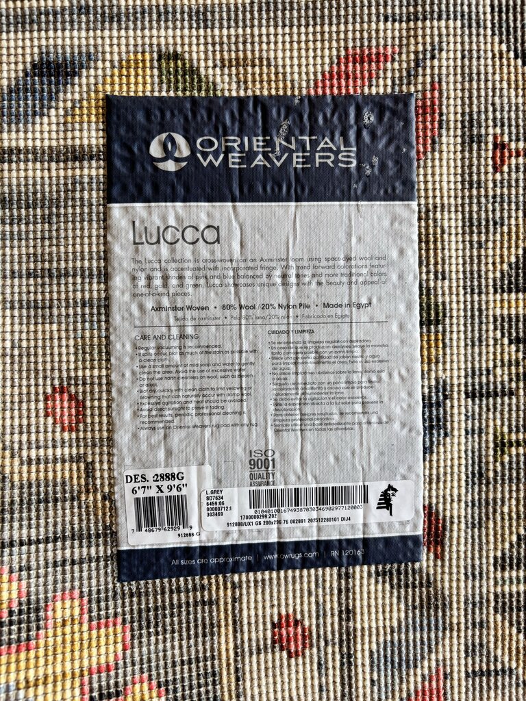 Lucca 6'X7" X 9'6" Wool/Nylon Rug