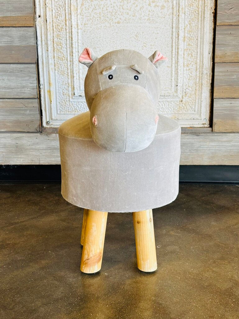 Gray Little Hippo Stool