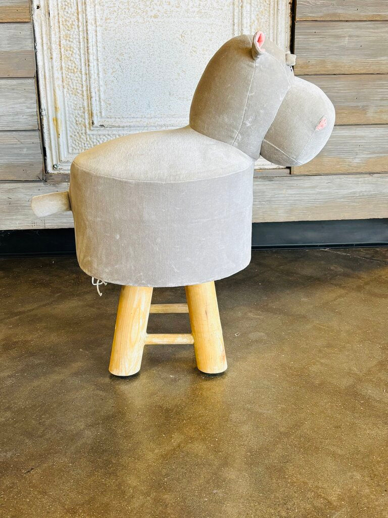 Gray Little Hippo Stool