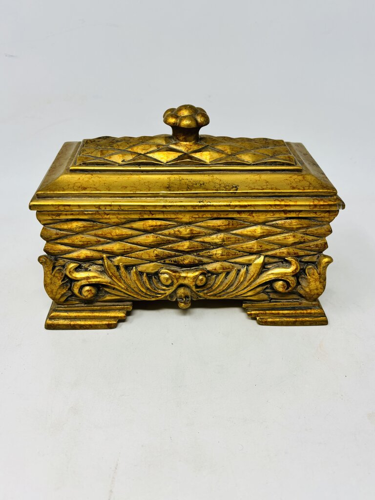 Heavy Carved Jewelry Box